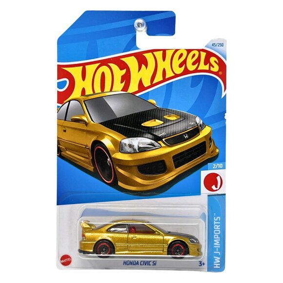 Hot Wheels HW J-Imports Honda Civic Si JDM 1:64 Diecast Gold - Picture 1 of 4